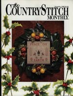 The Country Stitch Monthly Dec 1988 Cross Stitch
