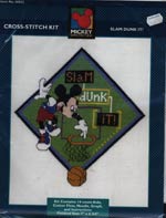 Mickey Slam Dunk It! kit by Just Cross Stitch Cross Stitch