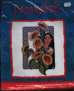Pocahontas Sunflowers kit by Just Cross Stitch Cross Stitch
