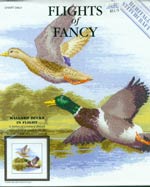 Flights of Fancy - Mallard Ducks In Flight Cross Stitch