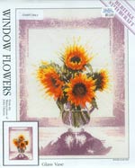 Window Flowers - Glass Vase Cross Stitch