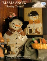 Mama Snow Sowing Carrots Cross Stitch