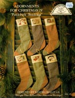 Adornments For Christmas lV Patchwork Stockings Cross Stitch