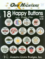 18 Happy Buttons Cross Stitch