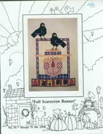 Fall Scarecrow Banner Cross Stitch