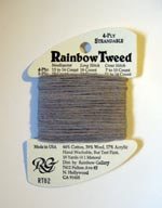 Rainbow Gallery Rainbow Tweed RT02 Medium Shell Gray Cross Stitch