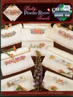 Pretty Powder Room Towels Cross Stitch