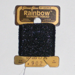 Rainbow Blending Thread: Black Cross Stitch